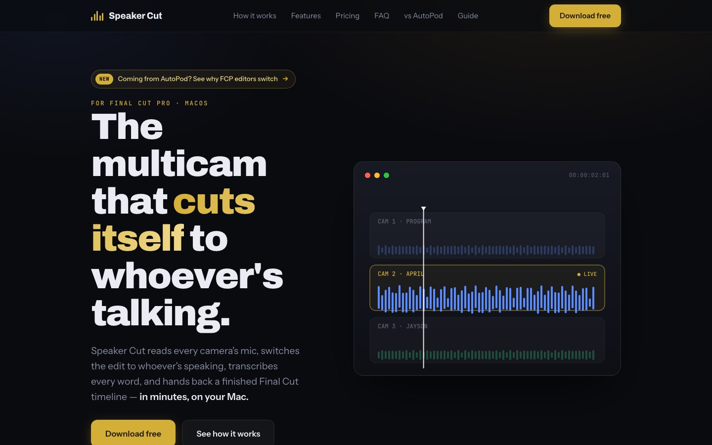 Speaker Cut product site
